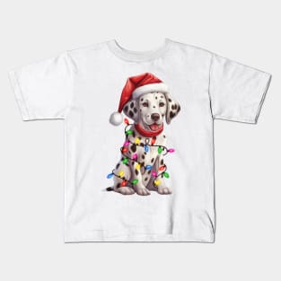 Christmas Dalmatian Kids T-Shirt